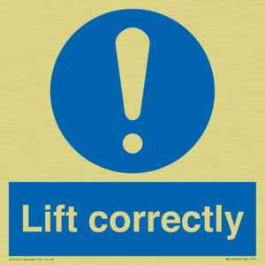 Lift correctly sign